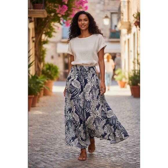 Free People Tropical Wide Leg Pants - Picture 1 of 5